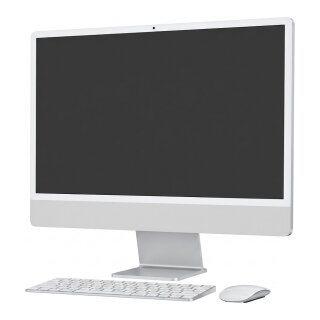 iMac Z1E2 59,62cm 23,5Zoll Standardglas M4 8C CPU/8C GPU/16C N.E. 16GB 512GB SSD Ohne Eth MM NumKey TID DE Silber