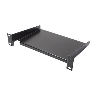 Connections 10" Fachboden, Befestigung vorne, Einbautiefe 160 mm, tiefschwarz (RAL9005)