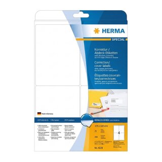 HERMA Etik. strapazierf. A4 weiß 105x148 mm Folie 100 St.