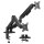 Equip Tischhalterung 17"-32"/2TFT 360° Gasfeder 9Kg schwarz