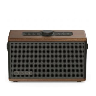 Pure Classic Aura tragbarer Bluetooth-Lautsprecher; Hintergrundlicht; braun/walnuss
