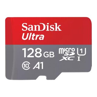 CARD Sandisk Ultra - Flash-Speicherkarte (microsdxc-an-SD-Adapter inbegriffen) - 128 GB