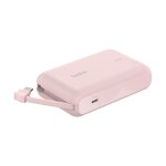 Belkin Powerbank mit integriertem USB-C Kabel, Pink,...