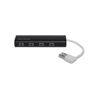 Belkin USB 2.0 HUB, 1:4, SLIM, Passiv, Schwarz