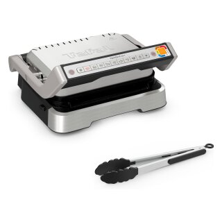 Tefal OptiGrill 2in1 GC773D (edelstahl, 2.100 Watt, mit Grillzange)
