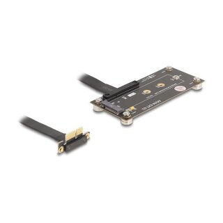 Delock Adapter PCIe 3.0 x1 Stecker 90° gewinkelt zu M.2 Key M Buchse mit Kabel 10 cm
