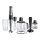 Houshold MultiQuick 9 Stabmixer MQ 9147X (edelstahl/schwarz, 1.200 Watt, mit 2 Zerkleinerern, Kartoffelstampfer, Schneebesen)