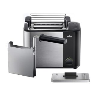 HT 5015 BK Toaster schwarz / edelstahl