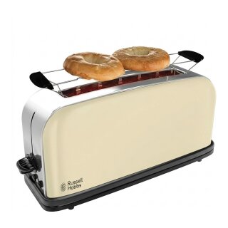 Hobbs Retro Vintage Cream Toaster Creme-Edelstahl