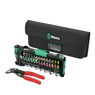 Tool-Check Combi 1, mit KNIPEX Cobra (schwarz/grn, 40-teilig, inkl. 1/4" Bit-Ratsche und Wasserpumpenzange)