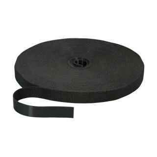 Klettband 20mm schwarz, 25m Rolle
