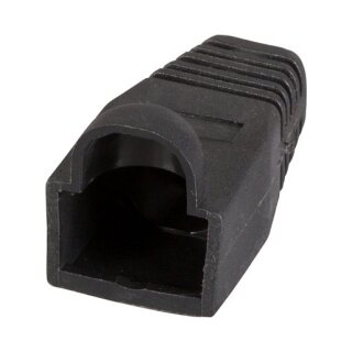 Knickschutztülle RJ45 schwarz,m. Rastnasenschutz,100 Stk