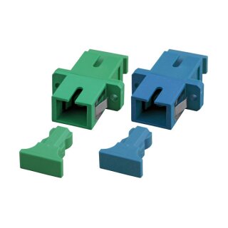 EFB LWL-Kupplung,SC(APC)-Buchse/SC(APC)-Buchse, 9/125u Singlemode, simplex, PVC, Keramikhülse, grün,