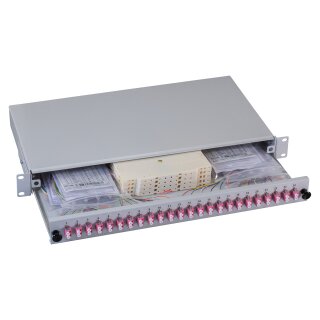 EFB Spleißbox LC 50/125Á OM4 ausziehbar, 24Pigtails / 12 Kup