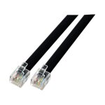 EFB Modularkabel schwarz, 2 x RJ11 (6/4) Stecker, 1:1, 0,2 m