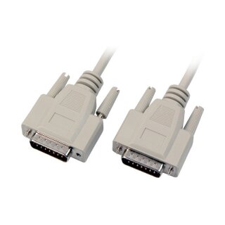 EFB Datenkabel seriell 1:1, 2x DSub 15, St.-St., 2,0m, beige