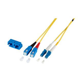 EFB Duplex Patchkabel LC-SC OS2 G652D 0,5m LSZH 2mm gelb