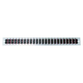 EFB Bestckte Frontblende mit 24 x SC Duplex Kupplung OM4 vertikal, schwarz