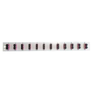 EFB Bestckte Frontblende mit 12 x SC Duplex Kupplung OM4 vertikal, schwarz