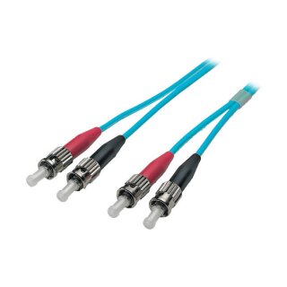 EFB Duplex Patchkabel ST-ST OM3 0,5m LSZH 3mm aqua