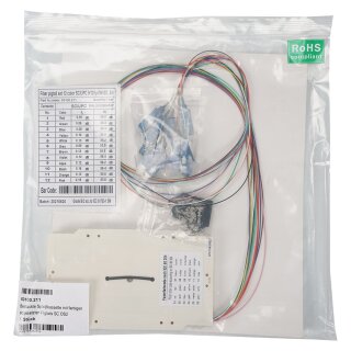 EFB Bestckte Spleikassette mit farbigen abgesetzten Pigtails SC OS2
