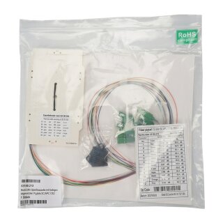 EFB Bestckte Spleikassette mit farbigen abgesetzten Pigtails SC/APC OS2