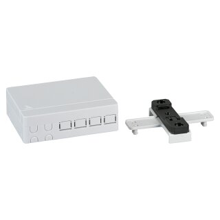 EFB FTTH Indoor Hutschienenbox fr 4Fasern, 4Kupplungen und Faserberlngenaufnahme