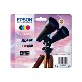 Epson 502XL Multipack - 4er-Pack - 19.1 ml - mit hoher Kapazitt - Schwarz, Gelb, Cyan, Magenta