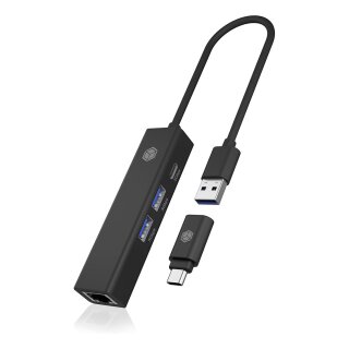 ICY BOX IB-HUB1439 LAN/USB Hub LAN/USB Hub
