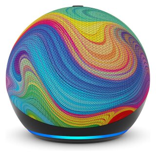 AMAZON Echo Dot (5.Generation) Kids, Smart Speaker, Regenbogenwirbe