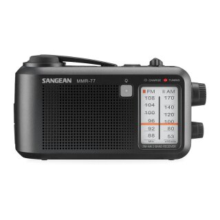 Sangean MMR-77 matt schwarz Notfall/Kurbel Radio