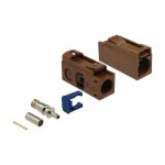 DELOCK FAKRA F Buchse 25mm lang zum Crimpen