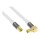 Connections TV Antennenkabel SmartFLEX, IEC/Koax Winkel-Stecker an Buchse, vergoldet, vierfach geschirmt, 120 dB, 75 Ohm, CU, weiß, 2m