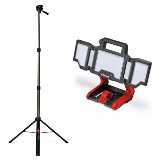 Professional Akku-Lampe TP-CL 18/3000 Li Set - Solo, 18Volt (rot, ohne Akku und Ladegert, inkl. Stativ)