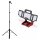 Professional Akku-Lampe TP-CL 18/3000 Li Set - Solo, 18Volt (rot, ohne Akku und Ladegert, inkl. Stativ)