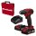 Power X-Change Akku-Bohrschrauber TE-CD 18/40 Li BL, 18Volt (rot/schwarz, 2x Li-Ion-Akku 2,0Ah, im Koffer)