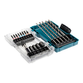 Bohrer-Bit-Set SDS Plus, 18-teilig, Bohrer- & Bit-Satz (Klappbox mit transparentem Deckel)