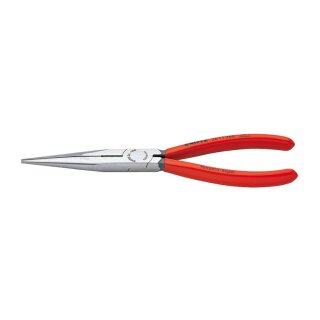 Flachrundzange mit Schneide 26 11 200, Storchschnabelzange (rot/blau, gezahnte Greifflchen, Lnge 200mm)