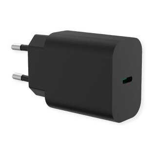 VALUE USB Charger mit Euro-Stecker, 1 Port Typ-C (PD), 25W