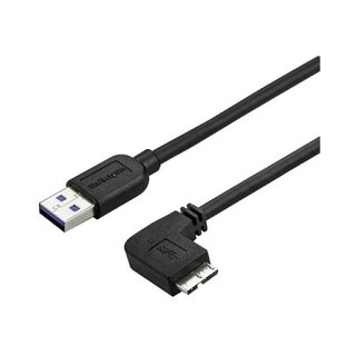 StarTech Slim Micro USB 3.0 Cable - M/M - Right-Angle Micro-USB - 0.5m 20in