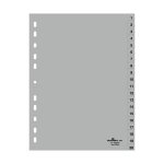 Zahlenregister A4 1-20 PP volldeckend grau