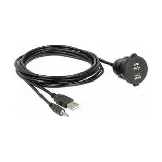 Delock Kabel USB Typ A Stecker + 3,5 mm 4 Pin Klinkenstecker