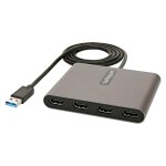 STARTECH.COM USB 3.0 to 4x HDMI adapter - External video...