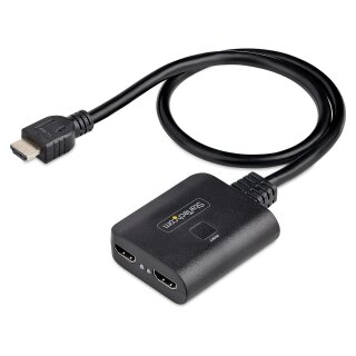 STARTECH.COM 2-Port HDMI Splitter 4K 60Hz HDMI 2.0 Video 4K HDMI Splitter 1In 2Out 1x2 HDMI Verteiler 4k HDR/HDCP Dual HDMI Splitter