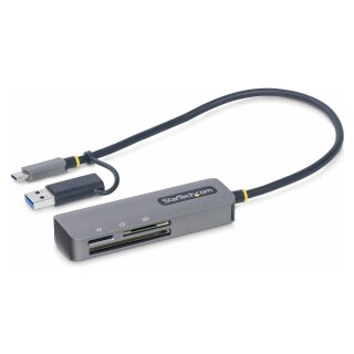 STARTECH.COM USB 3.0multikartenleser SD/microSD/CF USB-C Kartenleser mit USB-A Adapter Externer Kartenlesegert