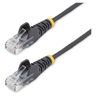 STARTECH.COM 1m CAT6 Cable - Black Slim CAT6 Patch Cable - Snagless RJ45 Connectors - LSZH - 28 AWG Copper Wire