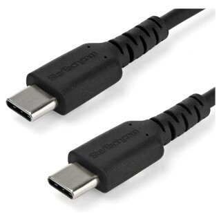 STARTECH.COM 1m 3ft USB-C Cable Durable USB 2.0 Type C Cord Data & Charging Male to Male Black