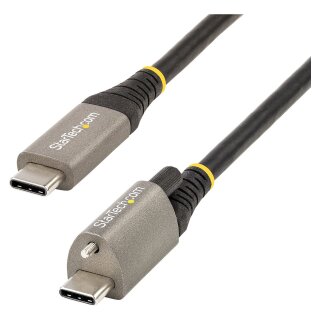 STARTECH.COM 1m USB-C cable with top screw locking 10Gbit/s - USB 3.1/3.2 Gen 2 Type-C cable - 100W 5A PD DP-Alt-Mode