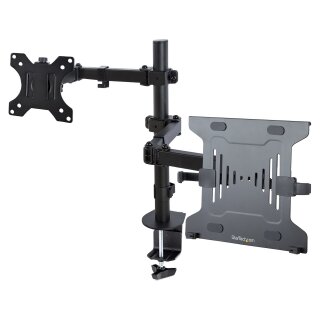 Monitor und laptop halterung verstellbarer Monitorarm mit Laptop-Notebook arm Monitorstnder fr C-Klemme