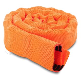 Delock Doppellagiger flachliegender Schutzschlauch 40 x 16 mm mit schwarzer Verschleißanzeige PET, orange 1 m